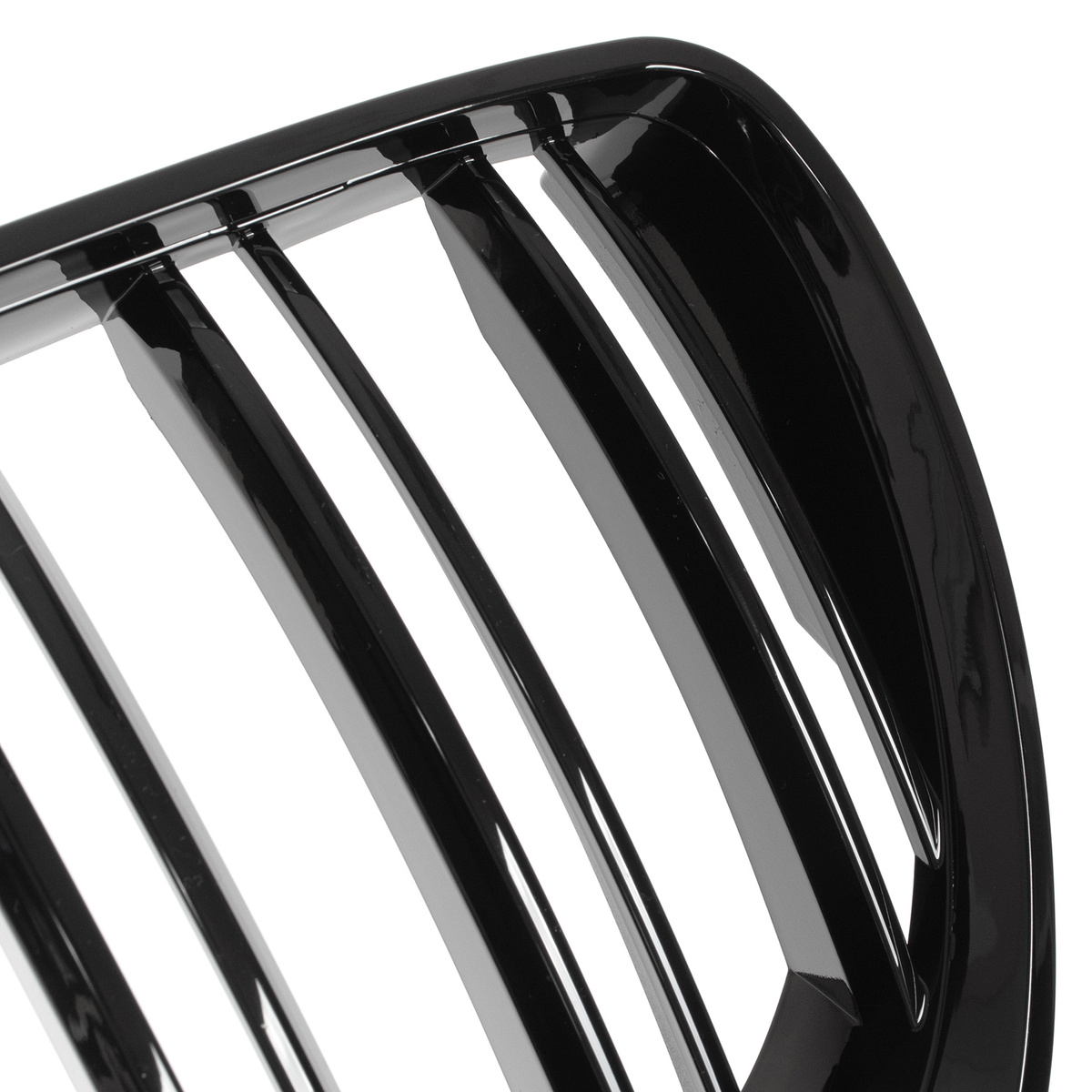 BMW X5 E53 FL 04-06 atrapy między reflektory (nerki) lewa + prawa kpl. DOUBLE SLAT GLOSSY BLACK