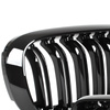 BMW X6 F16 14-19 atrapy między reflektory (nerki) lewa + prawa kpl. BLACK GLOSSY DOUBLE BAR
