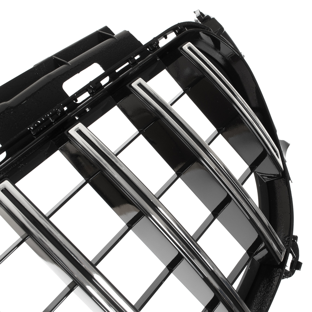 Mercedes E-KLASA W213 W238 C238 16-19 atrapa między reflektory (grill) CZARNA + CHROM