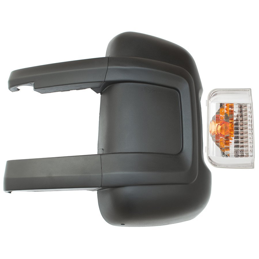 Citroen Jumper 2006- obudowa lusterka zewnętrznego lewa + DŁUGIE RAMIĘ KPL + KIERUNKOWSKAZ POMARAŃCZOWY WKŁAD 2 szt KPL