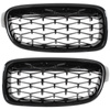 BMW 3 F30 F31 12-19 atrapy między reflektory (nerki) lewa + prawa kpl. FULL BLACK STAR