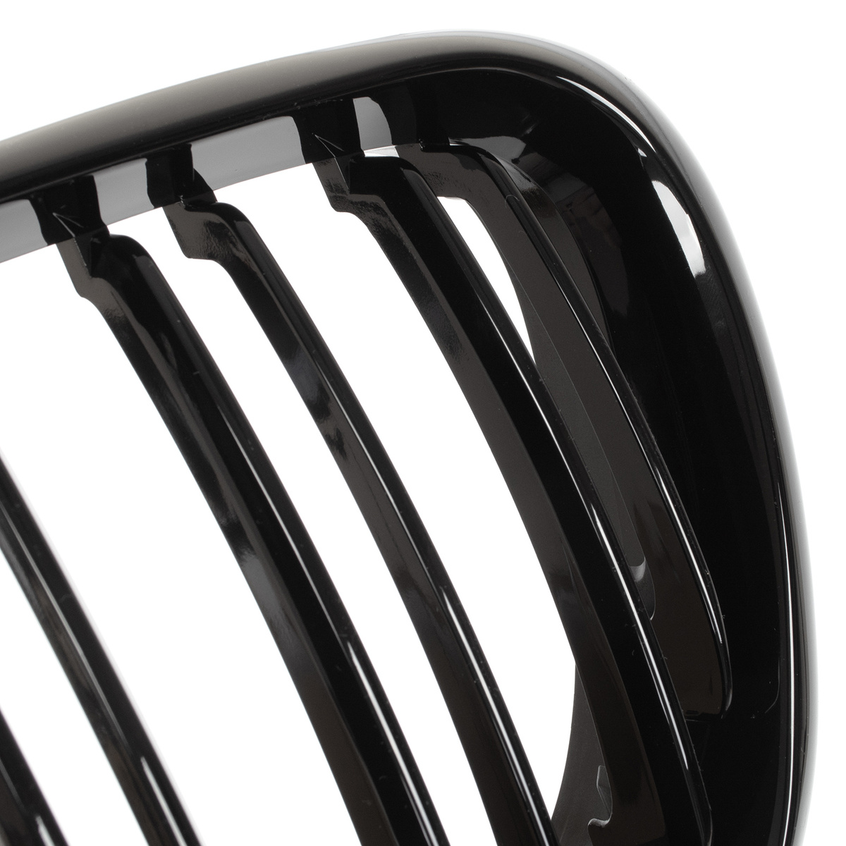 BMW X5 E53 99-03 atrapy między reflektory (nerki) lewa + prawa kpl. DOUBLE SLAT GLOSSY BLACK