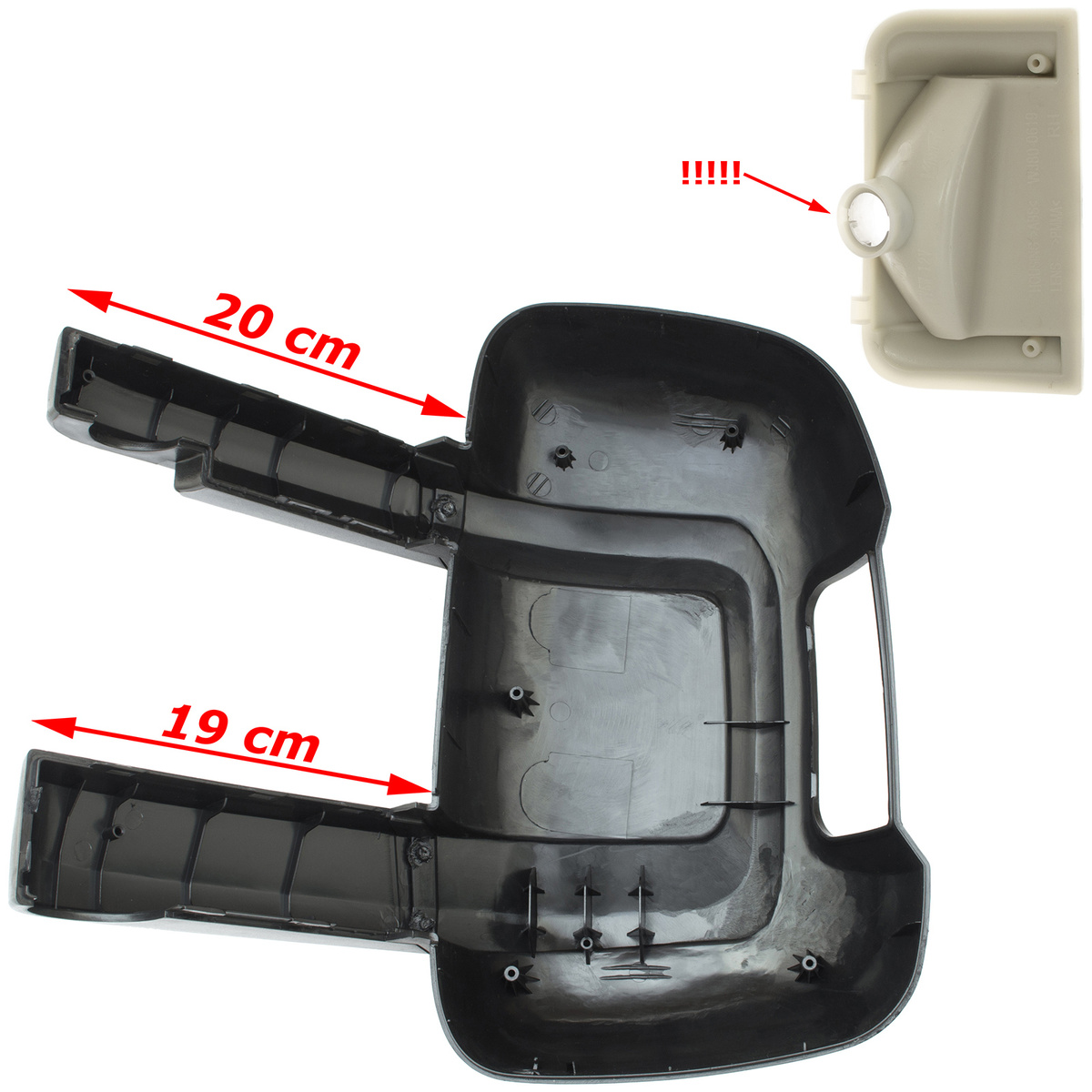 Citroen Jumper 2006- obudowa lusterka zewnętrznego prawa + DŁUGIE RAMIĘ KPL + kierunkowskaz BIAŁY 2 szt. KPL