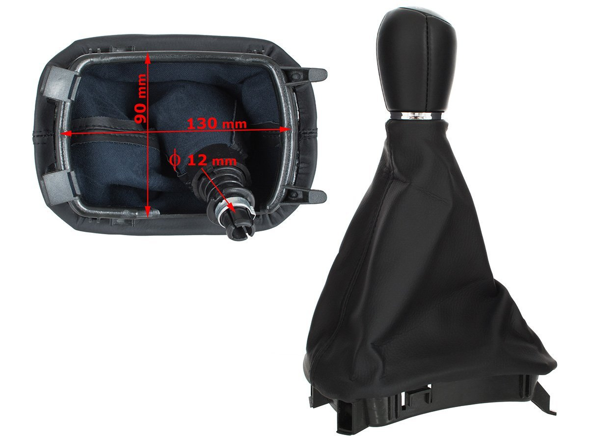 Seat Leon I 99-06 gałka zmiany biegów CZARNA + mieszek z ramką 5 BIEGÓW