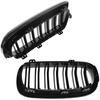 BMW X6 F16 14-19 atrapy między reflektory (nerki) lewa + prawa kpl. BLACK GLOSSY DOUBLE BAR