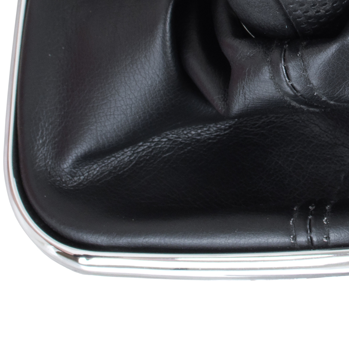Seat Alhambra 2000- gałka zmiany biegów CZARNA + mieszek z ramką CHROM 5 BIEGÓW OTWÓR 23MM