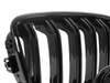BMW 1 F20 / F21 11-14 3/5D HATCHBACK atrapy między reflektory (nerki) lewa + prawa kpl. BLACK GLOSSY DOUBLE BAR