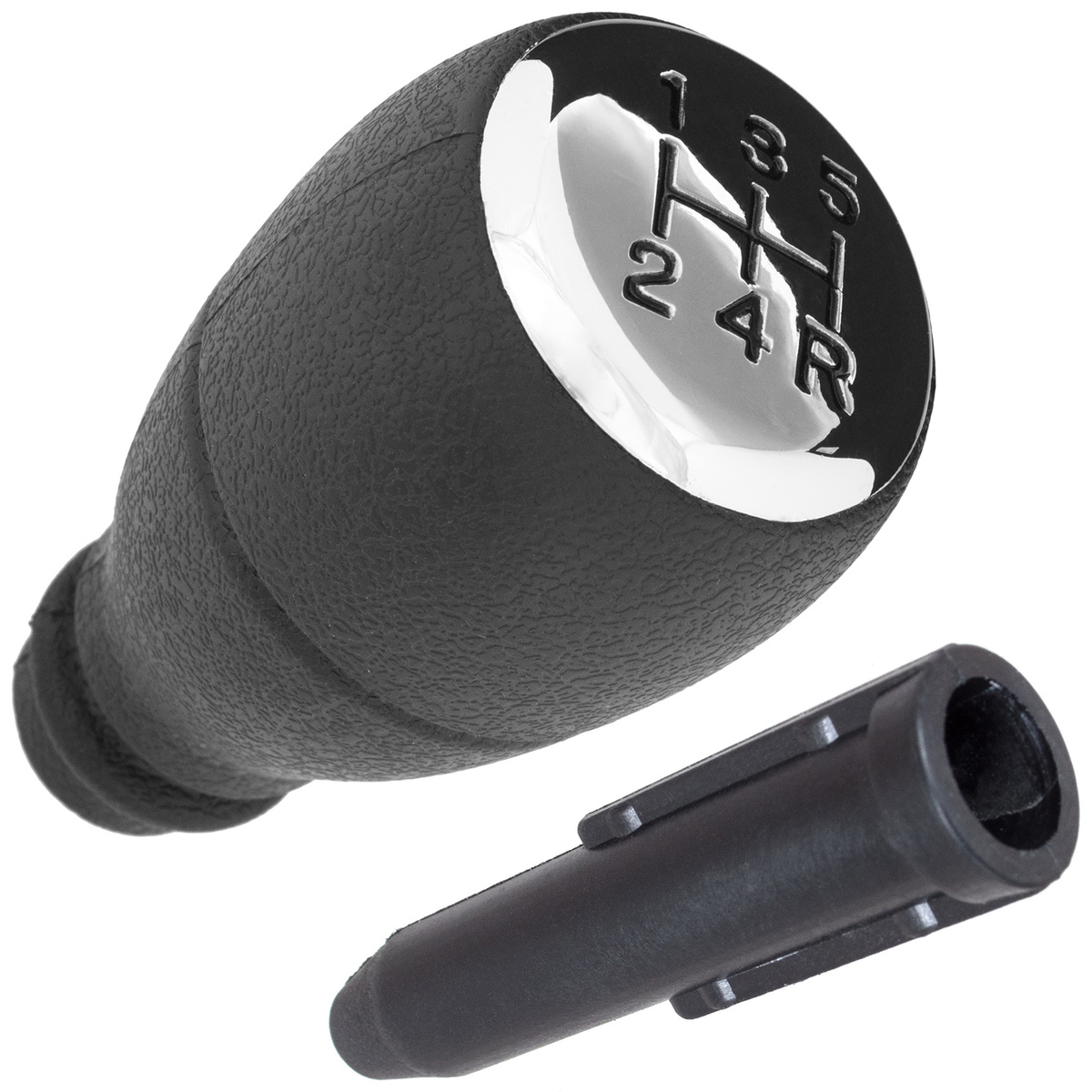 Citroen Berlingo I 96-07 gałka zmiany biegów CHROM 5 BIEGÓW + adapter / przejściówka dźwigni drążka gałki zmiany biegów 2 szt. KPL