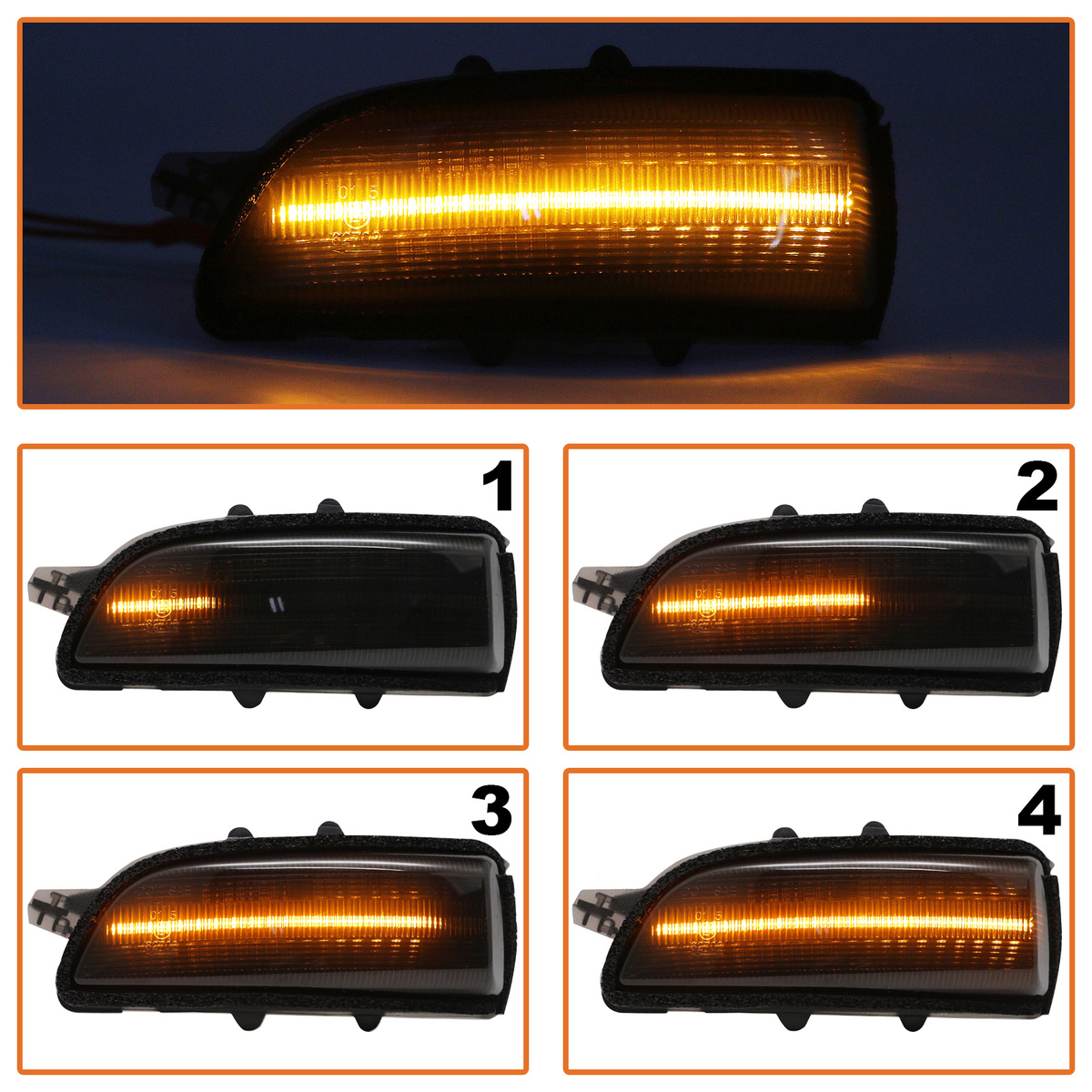 Volvo V50 03-12 kierunkowskaz w lusterko lewy + prawy DYMIONY DYNAMICZNY LED 2 szt. KPL