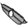 Mercedes C KLASA W205 14-18 atrapa między reflektory (grill) DIAMOND PIANO BLACK + CHROM BEZ OTWORU