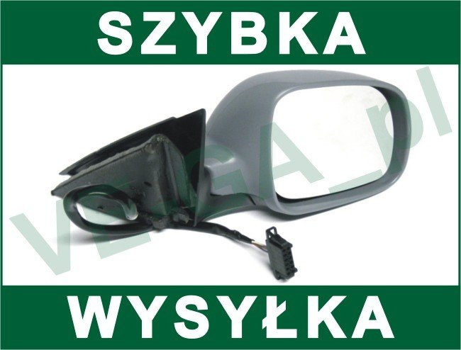 VW Passat B5 98-03 lusterko zewnętrzne elektryczne ogrzewane DO MALOWANIA prawe