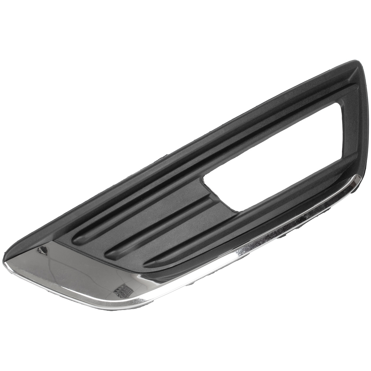 Ford FOCUS III FL 12-16 z Z HALOGENAMI atrapka kratka w zderzak przedni CZARNA + CHROM lewa