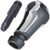 Peugeot 207 208 307 308 3008 508 408 gałka zmiany biegów CZARNA + CHROM 5 BIEGÓW + adapter / przejściówka dźwigni drążka gałki zmiany biegów 2 szt. KPL