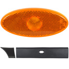 Renault Master III LONG MAX 2010- listwa boczna ZA DRZWIAMI PRZESUWNYMI z miejscem na OBRYSÓWKĘ + listwa boczna PRZED tylnym kołem prawa + lampka boczna obrysowa 3 szt. KPL