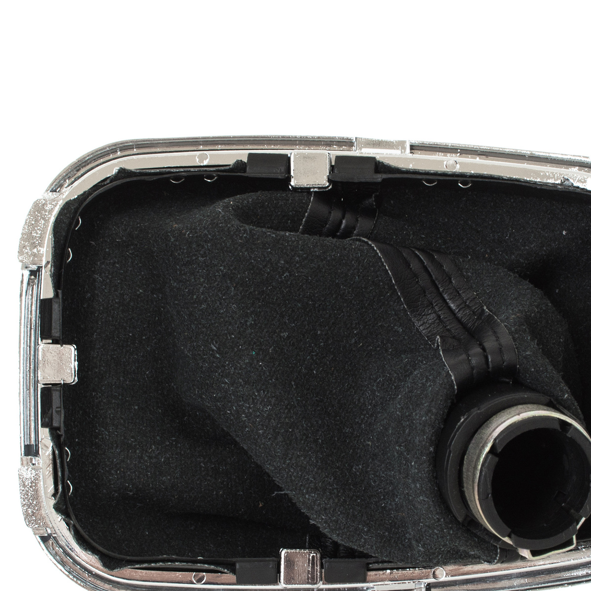 Seat Alhambra 2000- gałka zmiany biegów CZARNA + mieszek z ramką CHROM 5 BIEGÓW OTWÓR 23MM