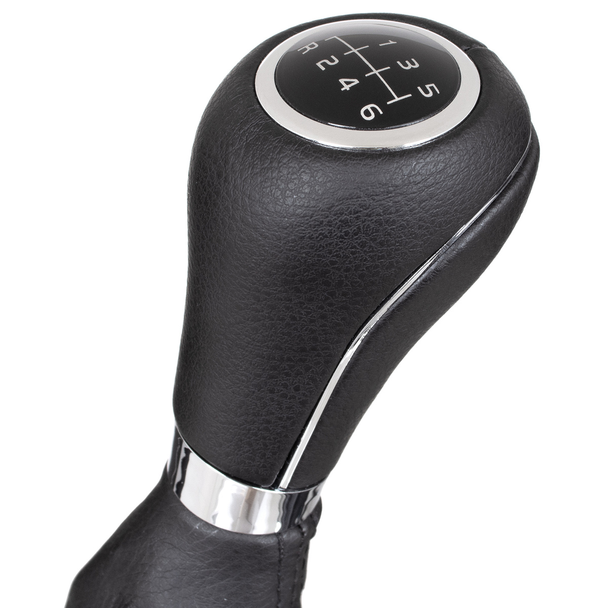 Mercedes W204 C-Klasa 07-14 gałka zmiany biegów CZARNA + mieszek CZARNY z ramką CHROM SCHEMAT 6 BIEGÓW WSTECZNY NA DOLE