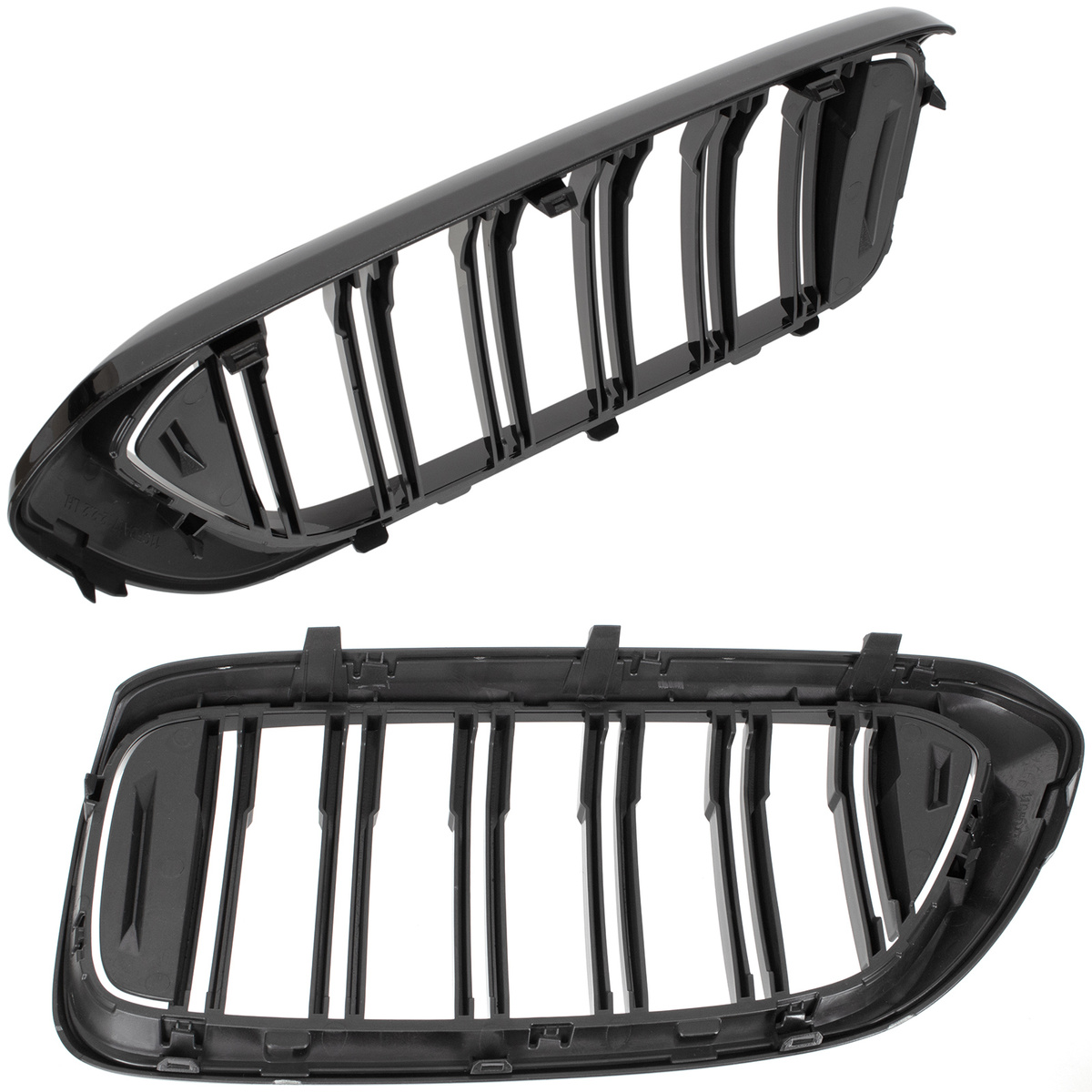 BMW 6 G32 GT 17-20 atrapy między reflektory (nerki) lewa + prawa kpl. BLACK GLOSSY DOUBLE BAR