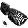 BMW X4 G02 FL 2021- atrapa między reflektory (nerki) BLACK GLOSSY DOUBLE BAR + ZAŚLEPKA