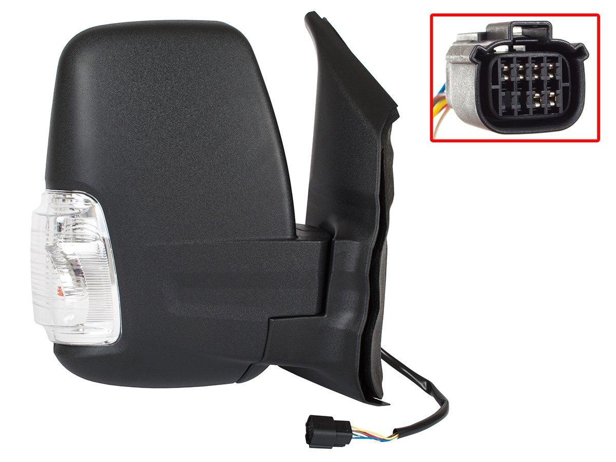 Ford Transit Mk8 14-19 lusterko zewnętrzne ELEKTRYCZNE BIAŁY KIERUNKOWSKAZ prawe