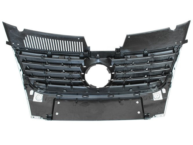 VW Passat B6 05-10 atrapa między reflektory (grill) SZEROKA TABLICA REJESTRACYJNA BEZ OTWORÓW NA PDC