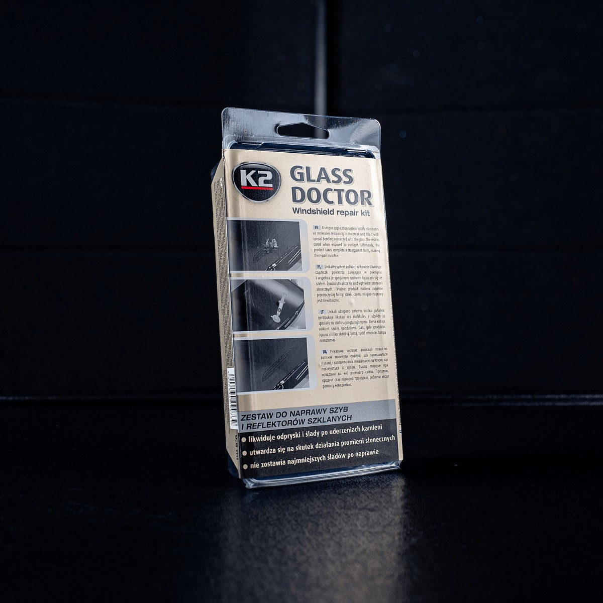Zestaw do naprawy szyb i reflektorów szklanych K2 GLASS DOCTOR B350
