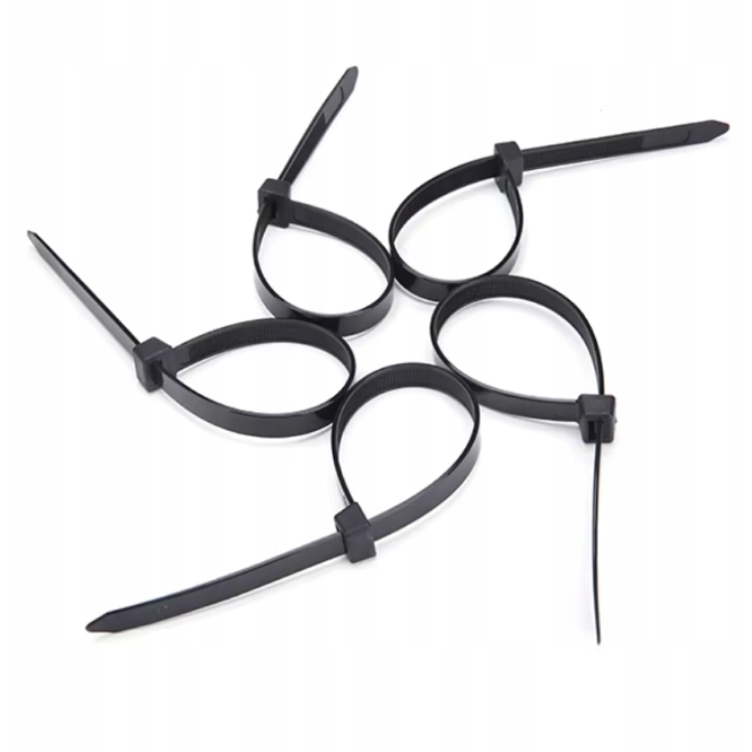 100 SZTUK | TRYTYTKI 3,6mm x 200mm | OPASKI ZACISKOWE DO KABLI ZIPPERKI