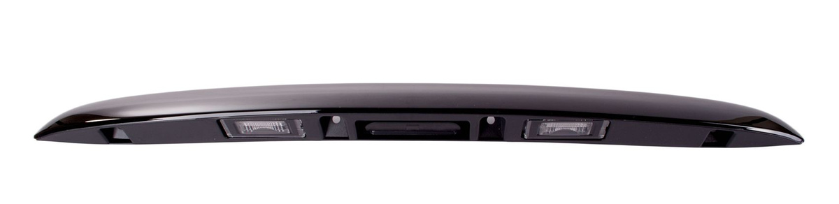 MINI kabriolet R57 07-15 listwa blenda podświetlenia tablicy rejestracyjnej z mikroprzełącznikiem otwierania tylnej klapy CZARNA