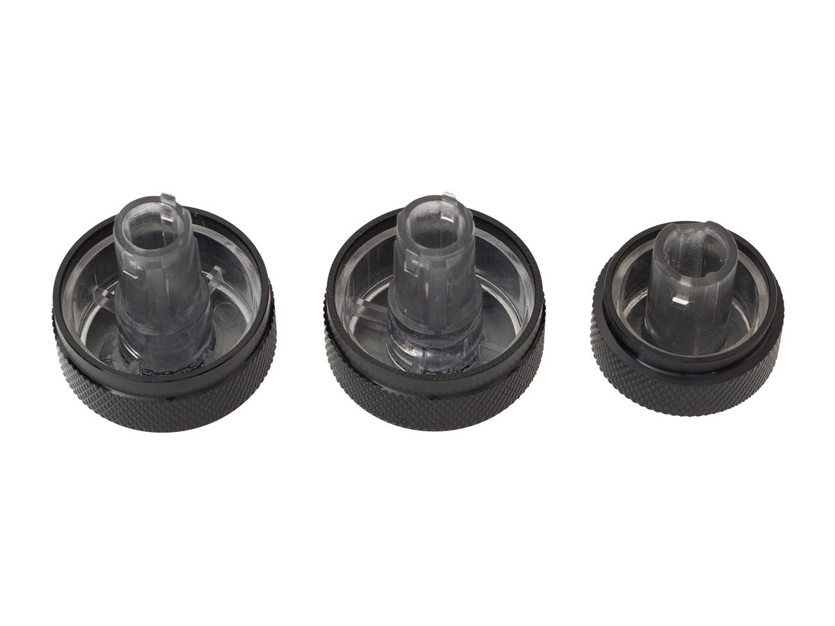 VW Golf VI 08-13 pokrętła nawiewu CZARNE 3 szt. kpl.