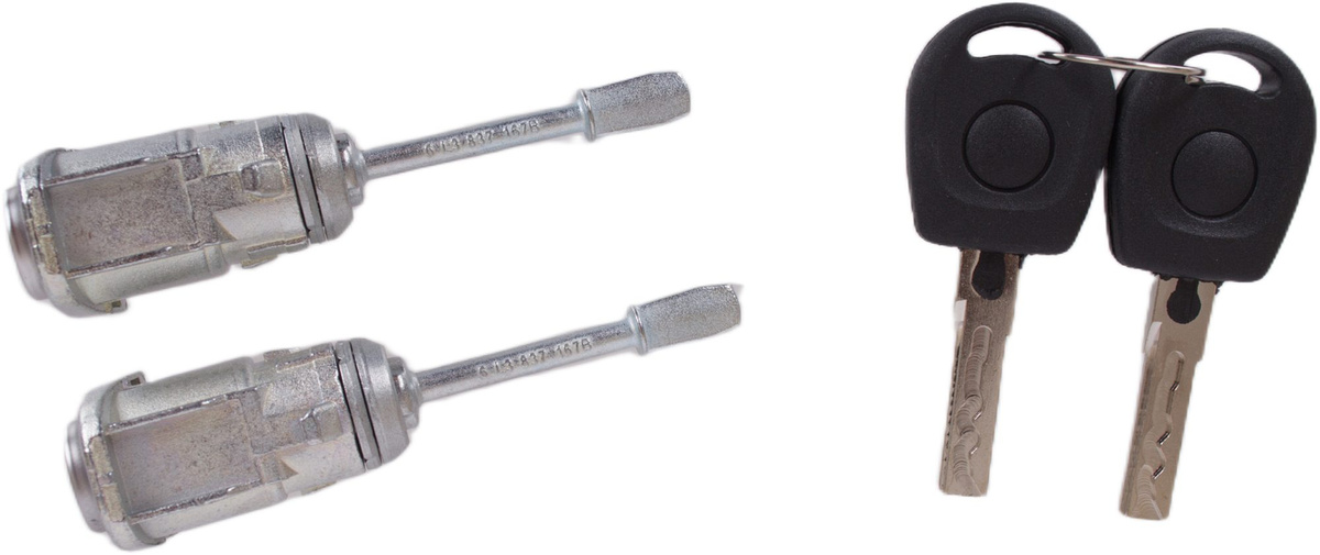 Seat Ibiza III 02-08 wkładka zamka drzwi przednich lewa + prawa 2 szt. KPL