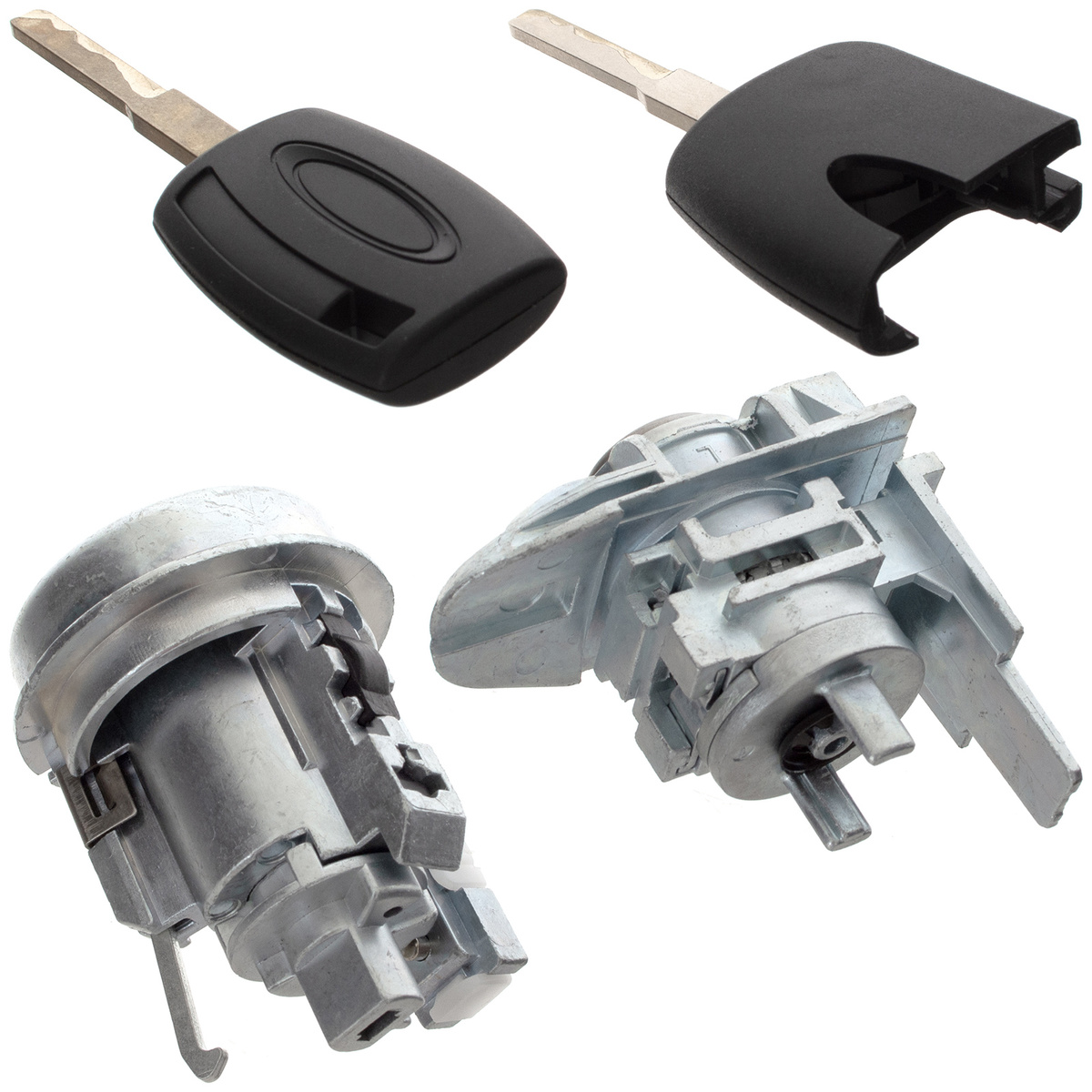 Ford Fiesta VI MK7 08-13 wkład stacyjki + wkładka zamka drzwi przednich lewych 2 szt. KPL