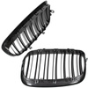 BMW X6 E71 07-14 atrapy między reflektory (nerki) lewa + prawa kpl. BLACK GLOSSY DOUBLE BAR