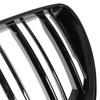 BMW X5 E53 FL 04-06 atrapy między reflektory (nerki) lewa + prawa kpl. DOUBLE SLAT GLOSSY BLACK