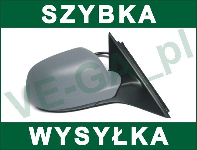 VW Passat B5 98-03 lusterko zewnętrzne elektryczne ogrzewane DO MALOWANIA prawe