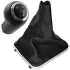 Opel Zafira B 2005- gałka zmiany biegów CZARNA 5 BIEGÓW + mieszek CZARNY + ramka CHROM MAŁA 2 szt. KPL