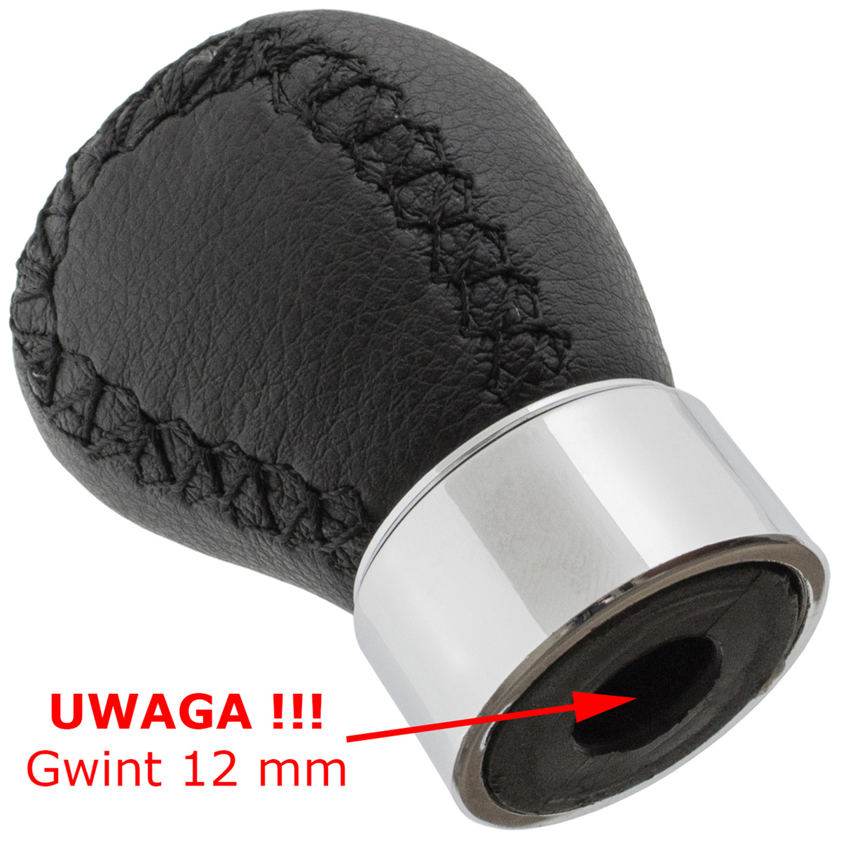 Mazda Premacy CP 99-05 gałka zmiany biegów CZARNA SKÓRA 5 BIEGÓW 12 MM