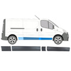 Renault Trafic II LONG 01-13 listwa drzwi przednich prawych + boczna NA SŁUPEK za drzwiami prawa + drzwi bocznych przesuwnych prawych + boczna PRZED TYLNYM KOŁEM prawa 4 szt. KPL