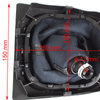 VW Golf V 03-08 gałka zmiany biegów + CZARNY mieszek z CZERWONĄ nitką i ramką CHROM 6 BIEGÓW