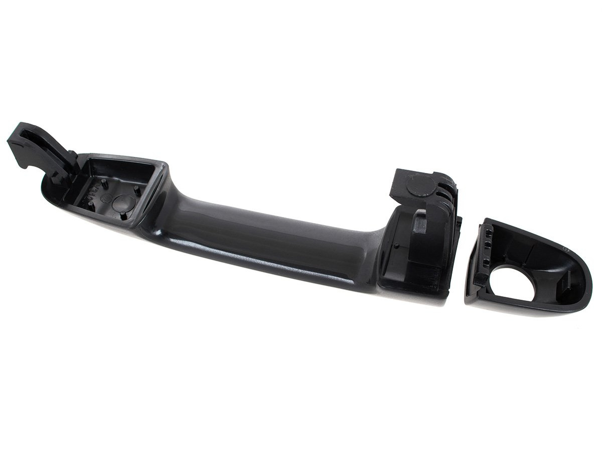 Hyundai i20 08-15 klamka zewnętrzna przednia CZARNA Z OTWOREM lewa