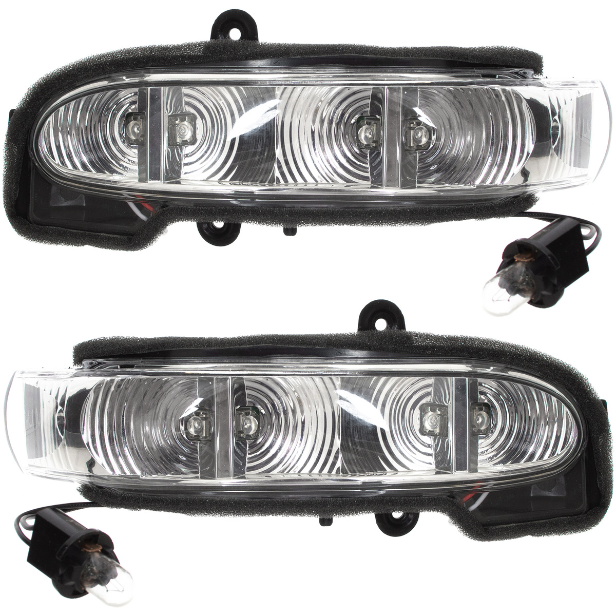 Mercedes W211 E-Klasa 03-06 kierunkowskaz LED w lusterko z podświetleniem podłogi lewy + prawy 2 szt. KPL
