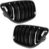 BMW 2 F22 2012- atrapy między reflektory (nerki) lewa + prawa kpl. BLACK GLOSSY DOUBLE BAR