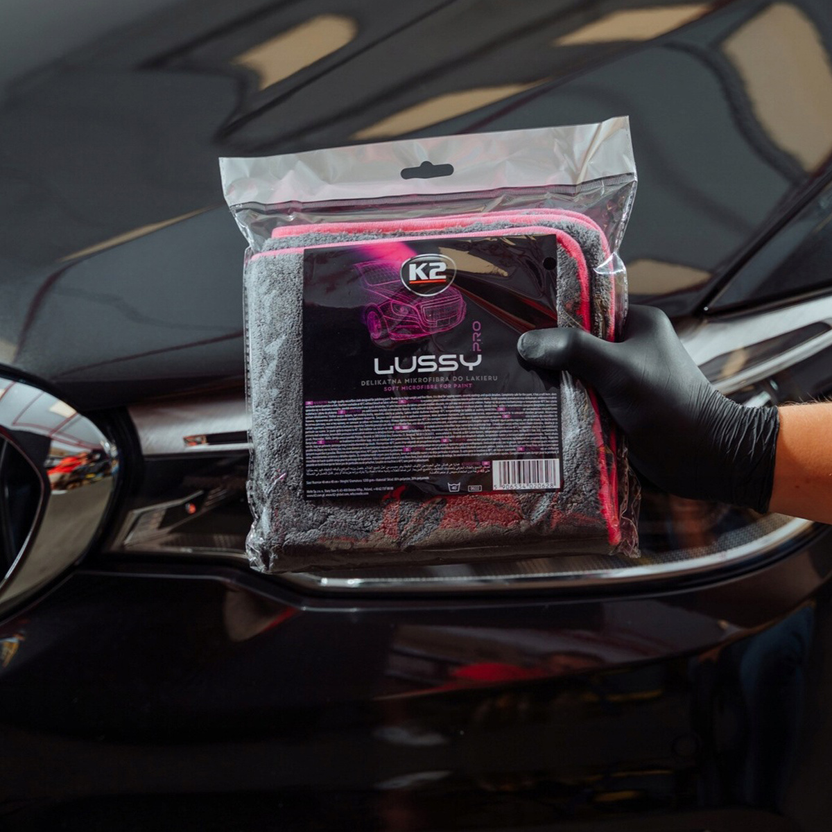 K2 Ręcznik z Mikrofibry LUSSY 40x40 do Osuszania Polerowania Gruby 1200g/m2 D0222
