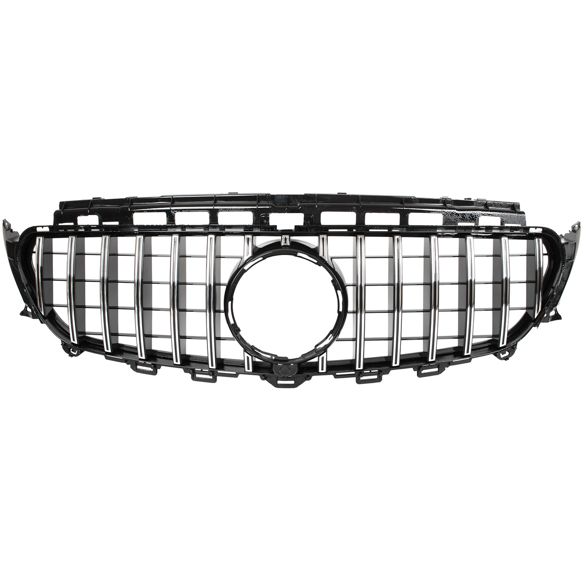 Mercedes E-KLASA W213 W238 C238 16-19 atrapa między reflektory (grill) CZARNA + CHROM
