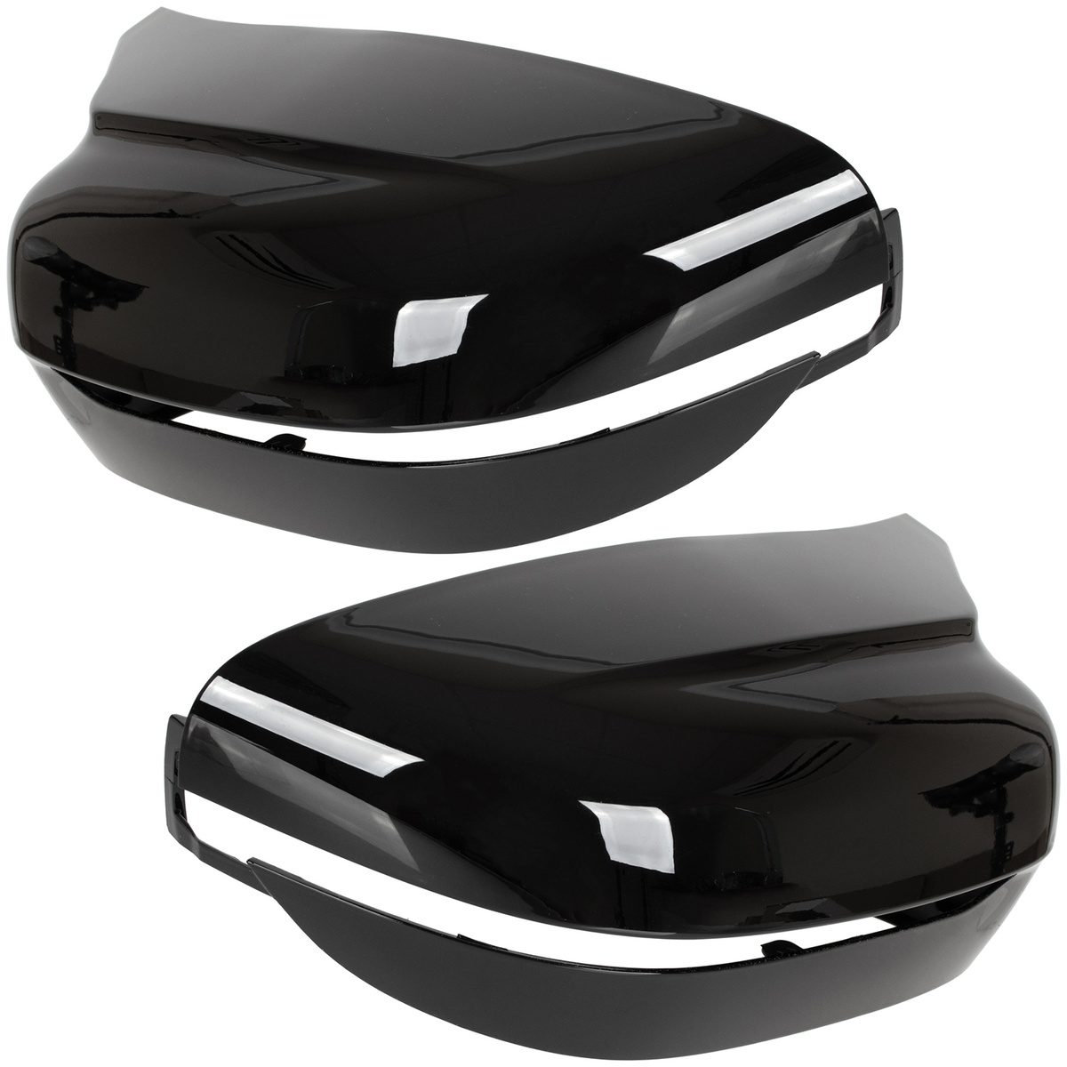 BMW 5 G30 G31 16-23 nakładka lusterka BLACK GLOSSY lewa + prawa 2 szt. KPL