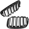 BMW X5 E53 FL 04-06 atrapy między reflektory (nerki) lewa + prawa kpl. DOUBLE SLAT GLOSSY BLACK