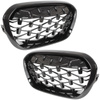 BMW 1 F20 F21 FL 2015- atrapy między reflektory (nerki) lewa + prawa kpl. FULL BLACK STAR