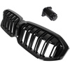 BMW 3 G20 G21 FL 22-24 atrapa między reflektory (nerki) BLACK GLOSSY DOUBLE BAR + ZAŚLEPKA