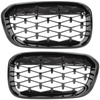 BMW 1 F20 F21 FL 2015- atrapy między reflektory (nerki) lewa + prawa kpl. FULL BLACK STAR