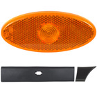 Opel Movano B LONG MAX 2010- listwa boczna TYLNA z miejscem na OBRYSÓWKĘ + listwa boczna PRZED tylnym kołem lewa + lampka boczna obrysowa 3 szt. KPL