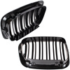 BMW 3 E46 97-01 SEDAN / KOMBI atrapy między reflektory (nerki) lewa + prawa kpl. BLACK GLOSSY DOUBLE BAR