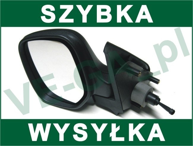 Peugeot Partner 96-06 lusterko manualne zewnętrzne lewe